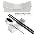 thumbnail image 4 of Soporte Para Palillos, Soporte Para Palillos, Soporte Para Palillos Antiadherente Plateado, Acero Inoxidable 304 Para Palillos, Tenedores, Cuchillos Fáciles De Limpiar ANGGREK Stainless Steel Chopstick Holder, 4 of 8