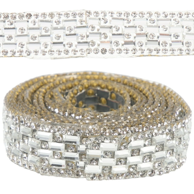 Shisuyan 1 Roll Bling Trim for Clothing and Bags Handicraft Material Multi Color