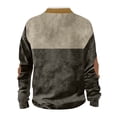 thumbnail image 5 of Men's Stand Collar Sweatshirt with Faux Fur Hood, Outdoor Casual Top, Spring Fall Fleece Jacket for Cold Weather, Christmas Gift, Hiking and Urban Exploration,Army Green,L, 5 of 5