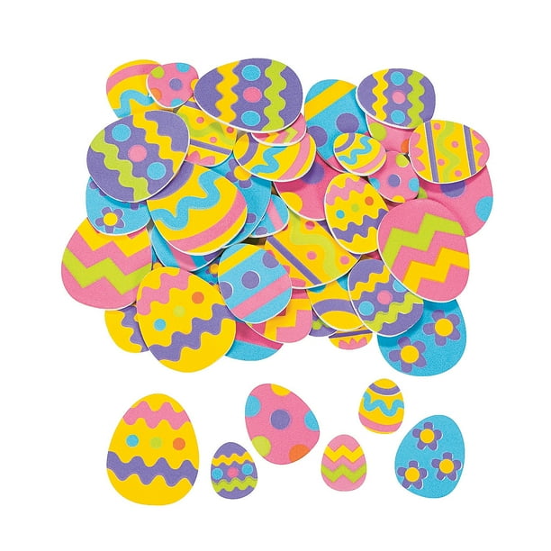 Easter Egg Foam Shapes Craft Supplies 500 Pieces