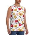 thumbnail image 2 of Uemuo Tulips Flowers Pattern Men's Sleeveless T-Shirt,Muscle Athletic Tank Top, Moisture-wicking Quick-dry Breathable Classic Tee Top for Gym Run Outdoor Sports-Medium, 2 of 8