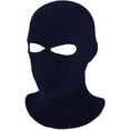 thumbnail image 1 of CHUANK Bonnet Tricoté à 2 Trous pour le Visage, Cagoule d'Hiver Chaude pour Sports Extérieurs (Rose Rouge), 1 of 13