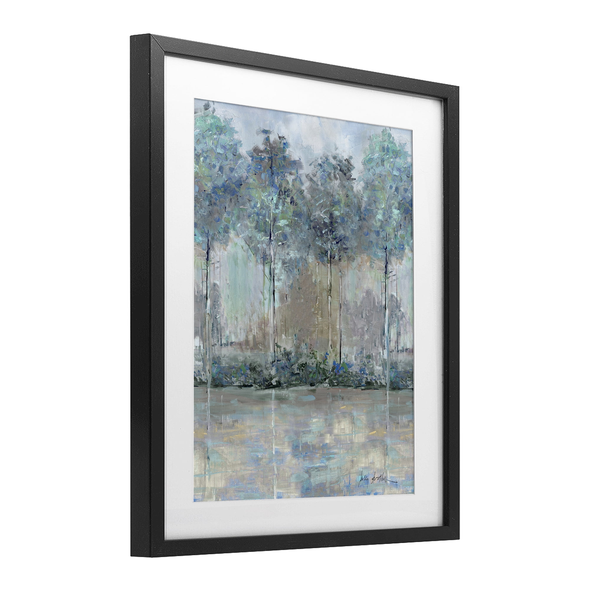 Stupell Industries Subdued Impression of Trees Black Framed Print Under Glass, design by Sally Swatland