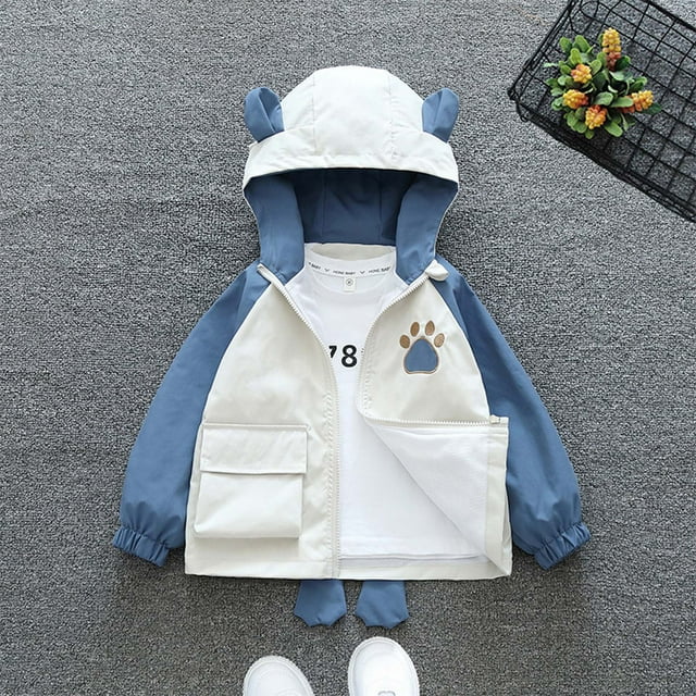 Cameland Manteau d'Automne pour Garçons Manteau Chaud pour Petits Garçons Mi-Saison Manteau à Manches Longues à Capuche Manteau Décontracté