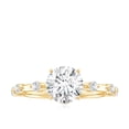 thumbnail image 4 of Rosec Jewels - Lab Created Diamond Circle Engagement Ring with Spaced Accent (Ef-VS Quality) - 1 Ct Diamond Ring, 14K Yellow Gold, US 7.50, 4 of 8