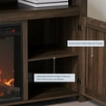 thumbnail image 4 of BELLEZE 48" Barn Door TV Stand Media Entertainment Center For TVs up to 50" with 18" Fireplace - Corin (Dark Walnut), 4 of 7
