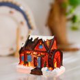 thumbnail image 6 of Teissuly Christmas Winter Village Houses Set LED Lighted DIY Christmas Figurines Christmas Miniature Resin Ornament Kits Christmas Cedar Bare Branch Tree Street Lamp, 6 of 8