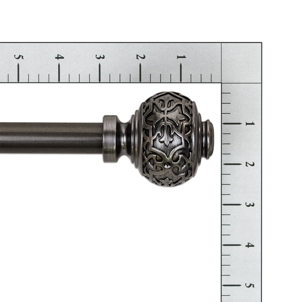 Tringle à rideaux réglable Mainstays bouton Kennley en étain de 1,9 cm, (76,2cm à 213,4 cm)