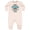 Natural Heather, variant on Happy Birthday, Mommy I'm the Best Ever in Blue Baby Fleece Romper