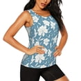 thumbnail image 2 of Lsque Lilies Flowers Printed Workout Tank Tops for Women, Athletic Sports Tank Tops, Compression Sleeveless Dry Fit Shirts,Sleeveless Yoga Shirt-X-Large, 2 of 9