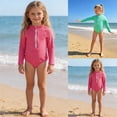 thumbnail image 2 of Baby Girl Swimsuit 0-3 Months Ruffle Hem Tropical Soft & Lightweigh Sun Protection Adjustable Straps Bathing Suit Pool Beach Swimwear 9-16y, 2 of 7