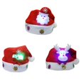 thumbnail image 3 of Billuyoard Sombreros de Navidad LED Light Up Santa Red Hat Flashing Costume Party Cap Niños Regalos de Navidad para niños Decoración de Año Nuevo Kits de decoración para fiestas mayor Billuyoard JJ16827-01, 3 of 6