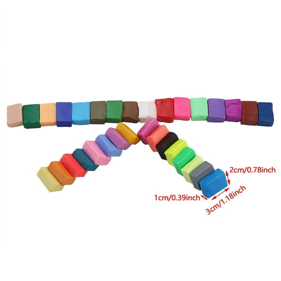 Polymer Clay Modelling, 32 Color Oven Bake Clay, Baking Clay Blocks Polymer Clay Tool Set for Modelling Scrapbooking Embellishments