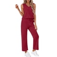 thumbnail image 4 of Fantaslook Womens Two Pieces Sets Summer Outfits Tank Tops and Wide Leg Pants Matching Sets Casual Loungewear, 4 of 8