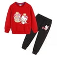 thumbnail image 2 of Hello Kitty primavera y otoño suéter lindo de algodón para niños pantalones deportivos casuales de dos piezas de manga larga para niña para chico, 2 of 5