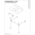 thumbnail image 3 of Kingston Brass KVPK36K8SQ7ST Dreyfuss 36" Black Granite Console Sink with Stainless Steel Legs (8-Inch, 3-Hole), Black Granite/Brushed Brass, 3 of 4