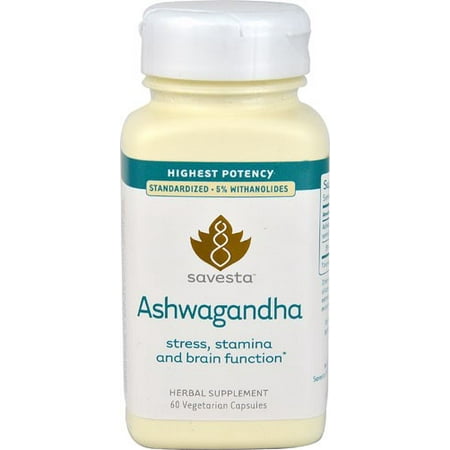 Savesta Ashwagandha Stress, Stamina, Brain, Veggie Caps, 60 ea