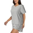 thumbnail image 2 of Naloa Airplane Women's Short-Sleeved Pajama Set, Loungewear, Summer pajamas, Breathable Cozy - Small, 2 of 9