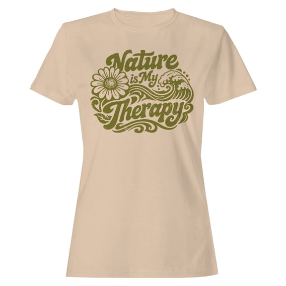 Nature Therapy Floral Art Women's Natural T-shirt