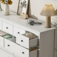 thumbnail image 6 of Linor 10 Drawer Dresser, 55" Modern White Dressers, Chest of Drawers, Wooden Wide Dresser for Bedroom, Living Room, White, 6 of 8