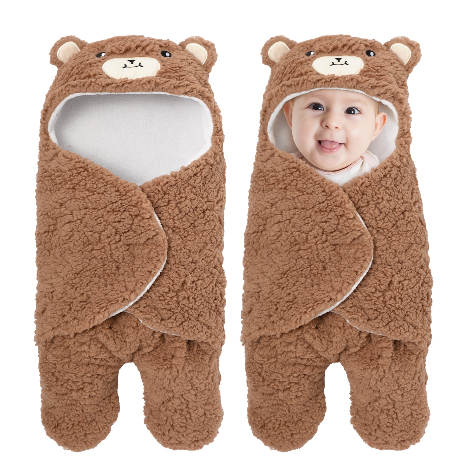 Gllquen Baby Shepra Wrap Swaddle 06 Months, Cute Bear Natural Swaddle