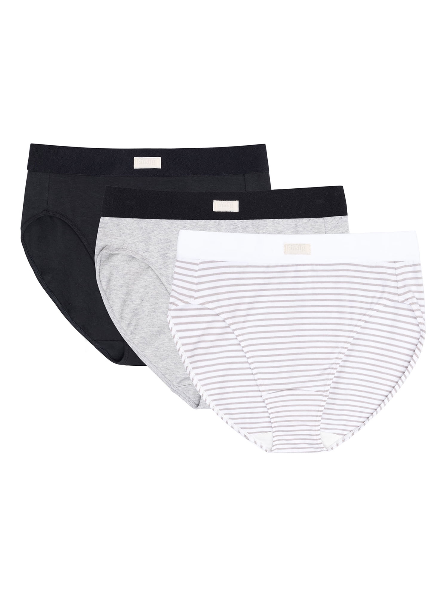Kindly Yours Women’s Sustainable Cotton Hi-Cut Underwear, 3-Pack ...