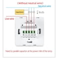 thumbnail image 3 of For Smart home Switch Push Button Wall Light Switch with Neutral wire, 3 of 9