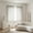 Silver SL, variant on Naittoop Linen Short Curtains Semi Sheer Light Filtering Solid Color 30x36 Inch White 2 Panels Kitchen Window Privacy