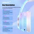 thumbnail image 5 of Cute Cat Ears Headphones Wired Wireless Bluetooth RGB Lighting High Performance Headset with Mic Hifi Stereo Music Gamer Earbuds, 5 of 9