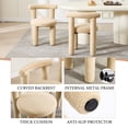 thumbnail image 3 of Boucle Dining Chairs Set of 2, Mid Morden Century Chairs with Curved Back Round Upholstered Round Dining Chairs, Armless,for Bedroom Kitchen and Dining Living Reading Room Reception, Camel, 3 of 9