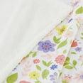 thumbnail image 2 of CREVENT Minky Sherpa Warm Baby Blanket for Girls Boys, Soft Plush Receiving Blanket for Newborns, 30''x40'', Colorful Daisy, 2 of 5