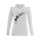 thumbnail image 5 of Blusa informal de manga larga con cuello en V y hombros descubiertos para mujer Fridja  FKASFK3804, 5 of 5