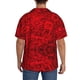 thumbnail image 3 of Balery Red Rose Camisa Casual de Manga Corta con Botones para Hombre, Texturizada, Estilo Cubano, para Playa, Verano-3X-Large, 3 of 5