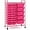 Hot Pink, variant on 15-Drawer Storage Rolling Cart, Multipurpose Utility Storage Cart w/ 4 Lockable Wheels & Removable Drawers, Plastic Drawer Organizer for Office, Supermarket, Home, School (Peach)