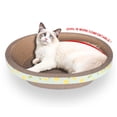 thumbnail image 1 of Cat Scratcher Lounge ROMOHOM de cartón ovalado para gatos grandes, 1 of 6