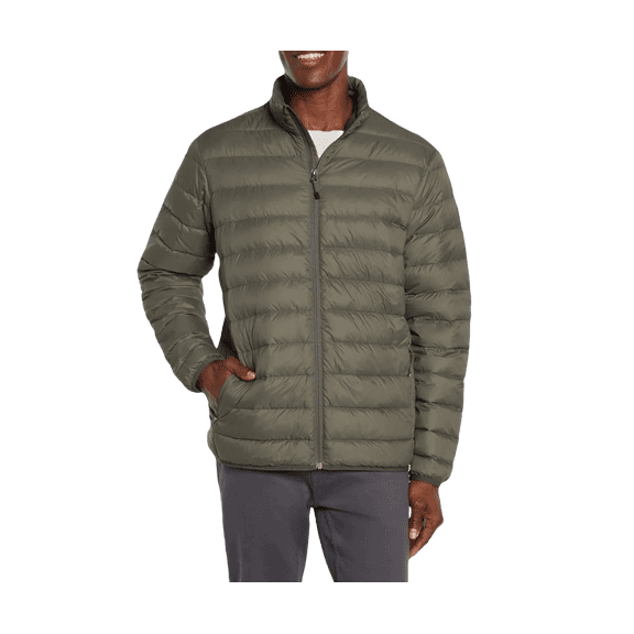 Men's Lightweight Puffer Jacket -(Green, XXLarge)