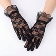 thumbnail image 5 of Women Lace Gloves Wedding Tea Party Elegant Short Novelty Floral Bridal Gloves for Wedding Opera Party, 5 of 5