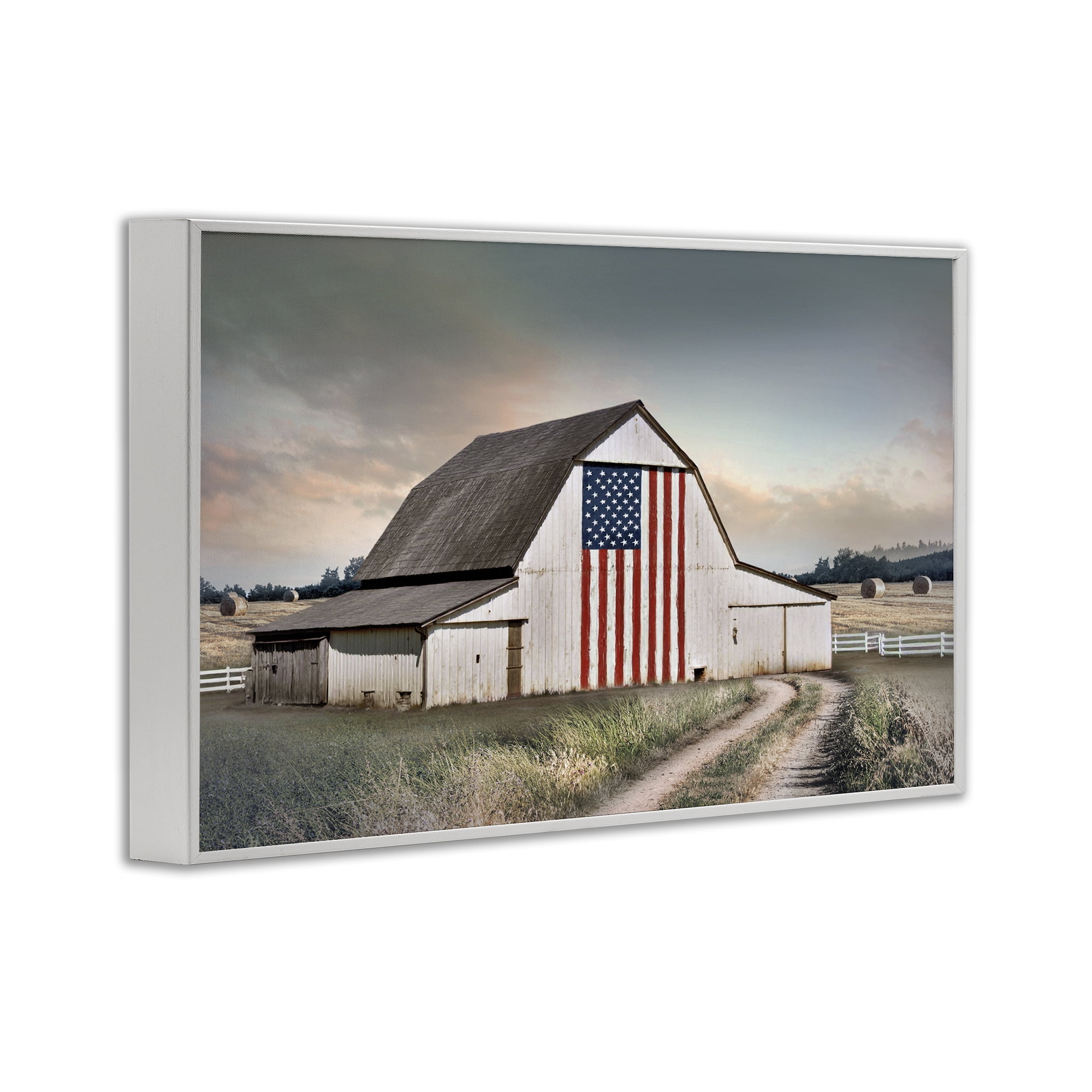 Stupell Industries Land That I Love Barn White Framed Giclee Art, design by CAD Designs