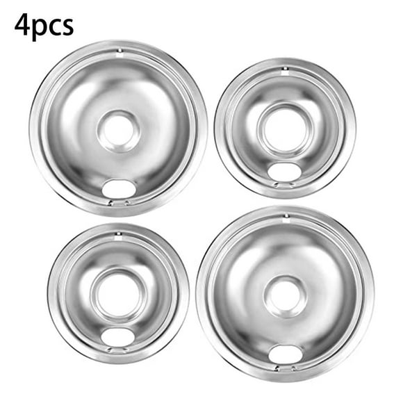 High Performance Chrome Burner Drip Bowls Kit Compatible With Chef SunRay