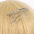 thumbnail image 3 of Peineta de alambre metálico para el cabello, 7,8 cm, 20 dientes, elegante, para manualidades, para velo de novia o boda (plateada), 3 of 8