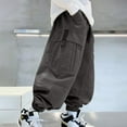 thumbnail image 6 of MEZZALL Boys Cargo Pants Fully Elastic Waist Trousers Solid Color Children Regular Fit Toddler Streetwear Soft / 10-11 Years, 6 of 8