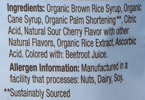Torie and Howard - Organic Chewie Fruities - Â&nbsp;SOUR CHERRY, Bag, Pack of 6, Size 4 oz