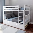 thumbnail image 1 of BEDSMART Lits Superposés Double sur Double en Bois Massif avec Tiroir-Lit / Blanc, 1 of 6