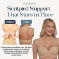 thumbnail image 6 of Dominique Bella Strapless Bra #3600 - Seamless Hidden Underwire Convertible Bandeau Bra with Clear & Matching Straps, 6 of 6