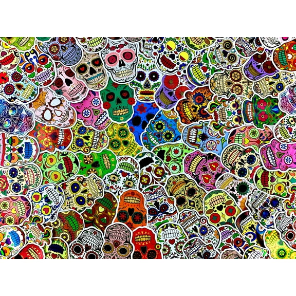 Enigma Puzzles - Sugar Skulls - 500 Piece Jigsaw Puzzle for Adults, Teens and Families