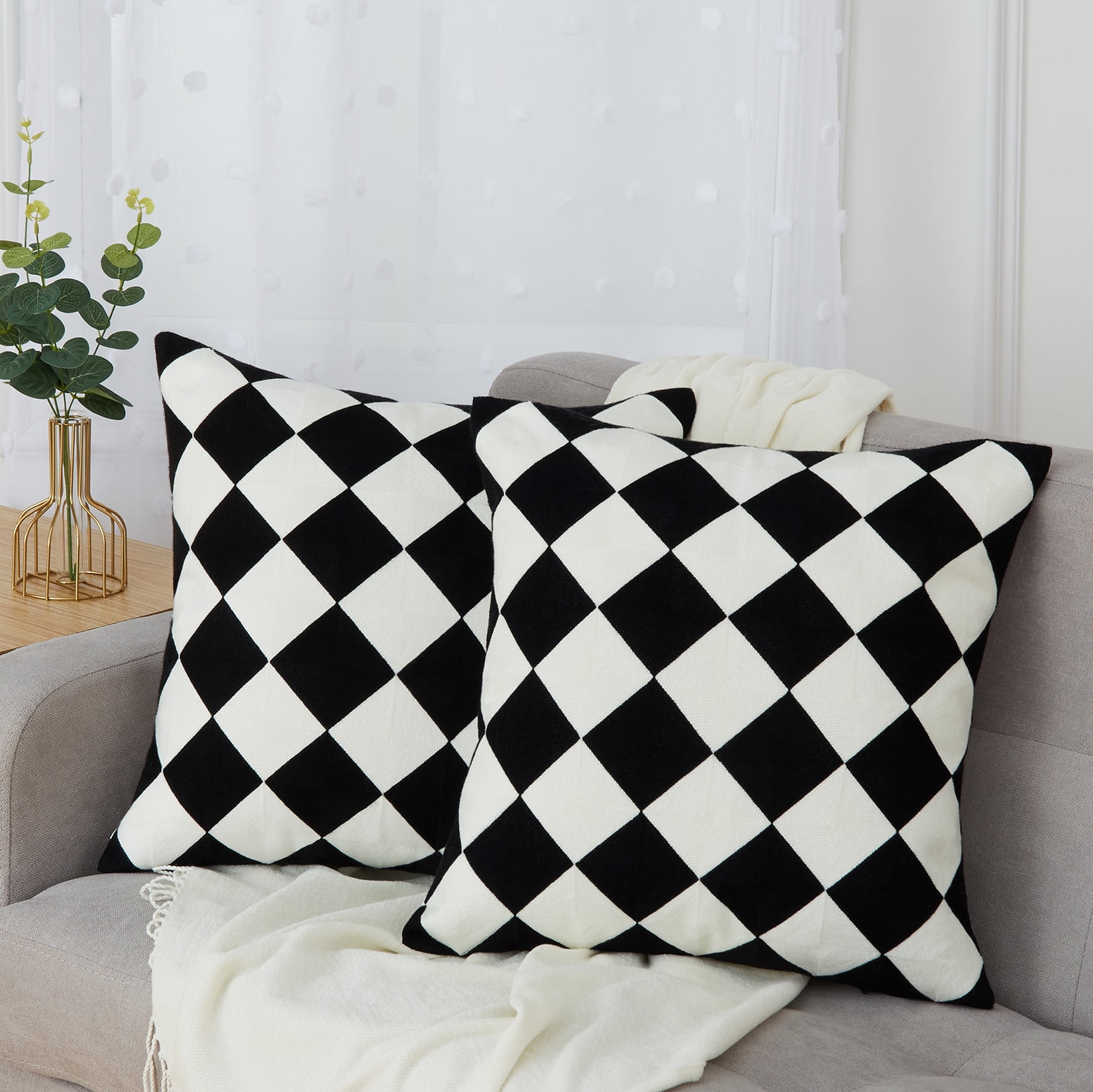 Aiking Home Collection 2 Pieces 12x24 Brushed Polyester Lumbar