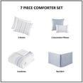 thumbnail image 3 of Noaman 6-Piece King Size Cotton Jacquard Oversized Comforter Set, Multicolor Modern Farmhouse Bedding with Decorative Pillows, 3 of 16
