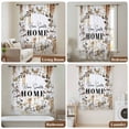 thumbnail image 5 of Home Sweet Semi Sheer Curtains Drapes for Living Room,Bedroom,French Doors Window 96 Inches Long,Wreath Botanical Farmhouse Plants Gradient Brown Rod Pocket Chiffon Curtain Voile Drapery Panel, 5 of 8