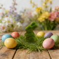 thumbnail image 5 of WUJGXI Bunny Figurine Easter Home Cute Desktop Tabletop Ornament For Living Room Decoration, 5 of 6