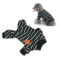 thumbnail image 4 of Pyjama Rayé pour Animaux de Compagnie, Combinaison pour Animaux de Compagnie Mignonne Protection de la Peau Conception d'Ouverture de l'Abdomen pour les Chiots pour les Vacances Quotidiennes S, M, L, XL, 4 of 8